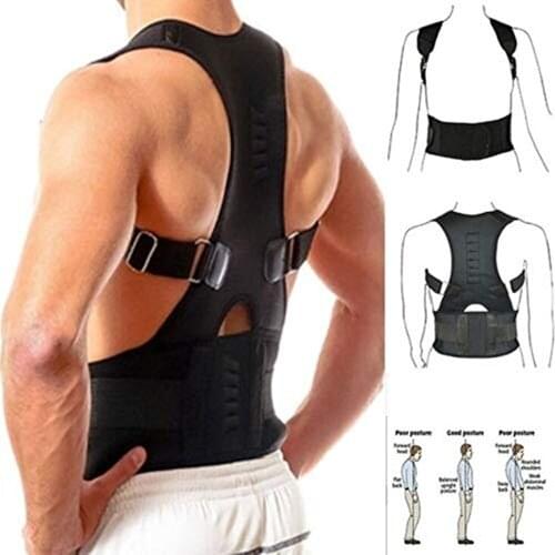 Hot Sale Adjustable Posture Support Brace Magnet Therapy Straps Back Neck Corrector Spine Support Brace