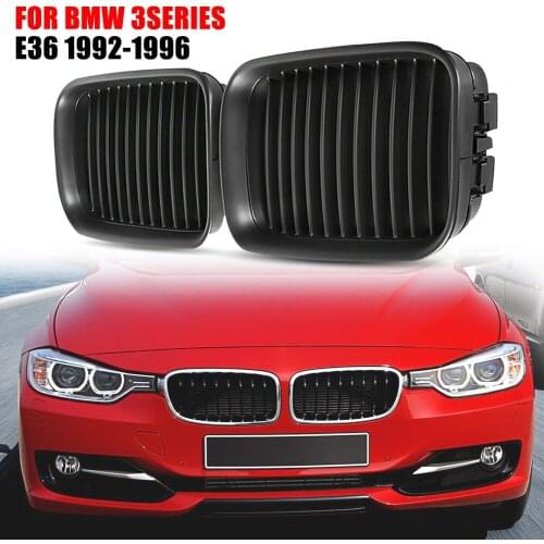 2pcs For BMW e36 325i 320i 318is 1992-1996 1995 Matte Black Hood Kidney Grill Grille Car Accessories