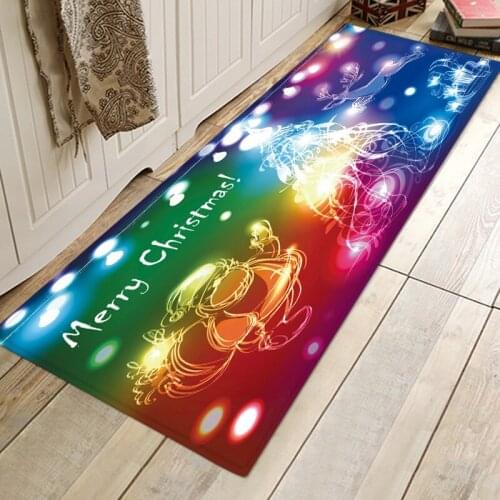 Modern Floor Mats for Bedroom Living Room Anti Slip Absorbent Hallway Mat Rugs for Kitchen Washable Merry Christmas Door Carpet