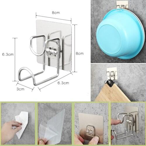 Stainless steel kitchen bathroom storage rack powerful suction cup rack with washbasin shelf hook