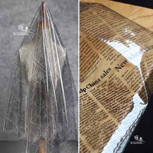 New TPU Fabric English Letters PVC Waterproof DIY Perspective Clothing Raincoat Crystal Bags Decor Plastic Designer Fabric
