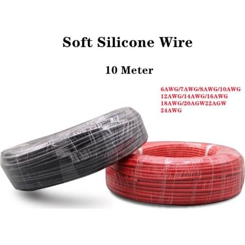 10 Meter Heat Resistant Wire Cable Soft Silicone Soft Wire Copper Core Wire Of Spot Welding Pen For Automobile Lithium Battery