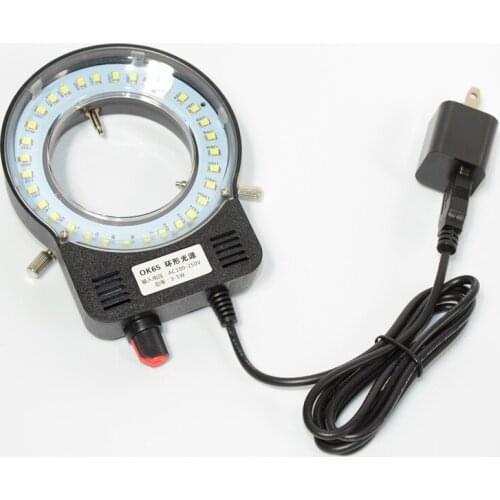 USB 32pcs White LED Bulbs Adjustable Lights Bright Lamps Biological Stereo Microscope Light Source Ring Lamp 3-5W AC100-240V