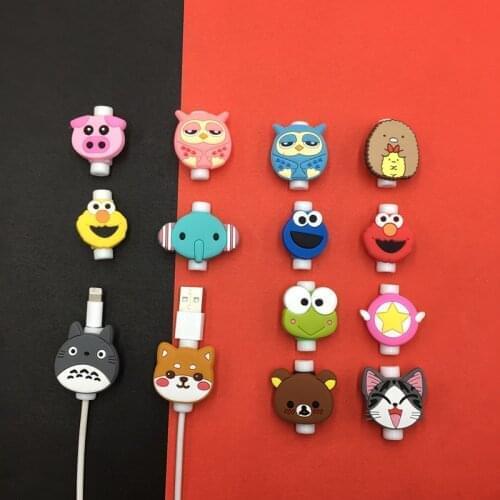 100PCS USB Cable Protector Management Data Line Organizer Clip Protetor De Cabo Cable Winder For iPhone Samsung Huawei Xiaomi