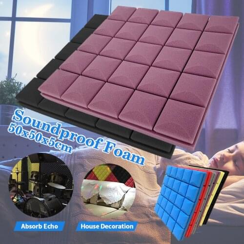 500x500x50mm Wall Soundproof Foam Home Decor Acoustic Sound Stop Absorption Soundproofing Foam for KTV Audio Room Studio Room