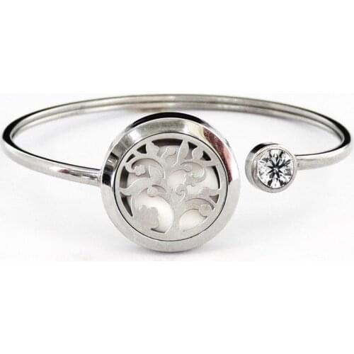 1PC 20/25MM Stainless Steel Perfume Locket BraceletLocket Diffuser Aromatherapy Bracelet Bangle Jewelry Gift