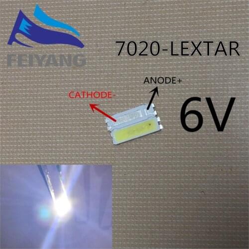 200pcs Lextar LED Backlight 0.5W 7020 6V Cool white 40LM LCD Backlight for TV TV Application