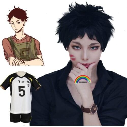 2020 New Anime Fukurodani Uniform akaashi keiji Koutarou Team haikyuu Cosplay Costume Keiji Akaashi Jersey Cosplay Costume