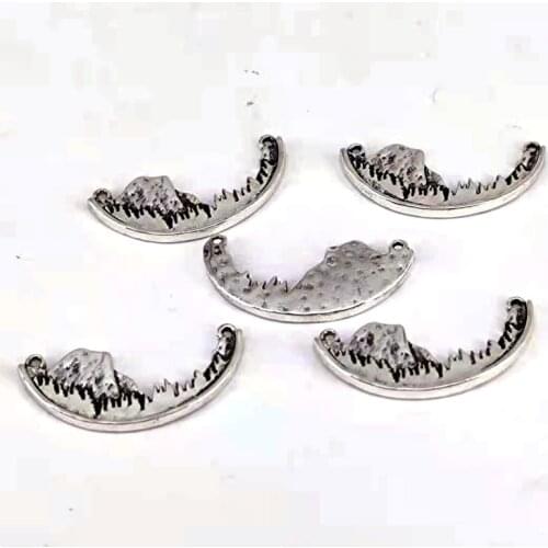 5pcs New Charm Chain Pendant for Women Female Adventure Awaits Mountain Landscape charms Wedding Party Jewelry Accessories