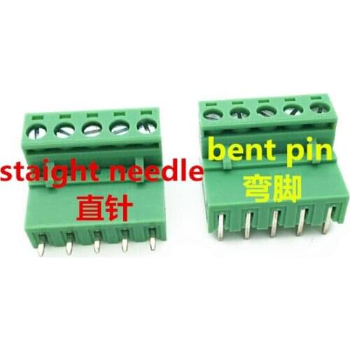 5Pin 5.08mm Terminal Block Connector bent pin/staight needle