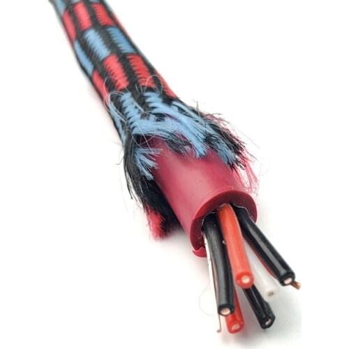 Audiophile LXJ093 Pure Copper Tin Shielded Braid DIY Bulk Audio Speaker Cable (Sell Per 1M)