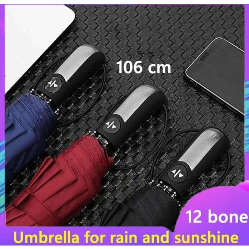 Automatic Rain Umbrella Korean Double Sun Protection Rain and Rain Dual-purpose Large Windproof Sun Umbrella Sunshade Folding