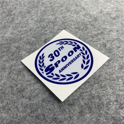 Car Styling and Decals Automobile Window Tail Motorcycle Stickers for Japanese Spoon Sports 30th Anniversary