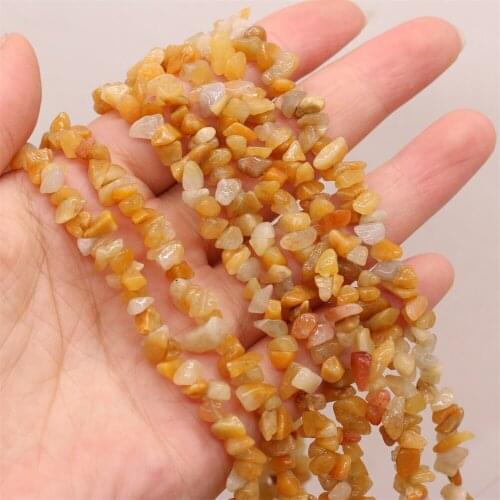 Natural stone Beads Yellow Jade irregular Exquisite Loose Spacer gravel For Jewelry Making DIY Bracelet Necklace Accessories