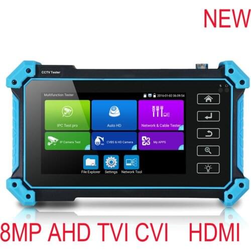 CCTV Tester Monitor IPC Camera 8MP AHD TVI CVI CVBS HDMI Input EX-SDI 48V PoE Power Output 5000 5100 5200