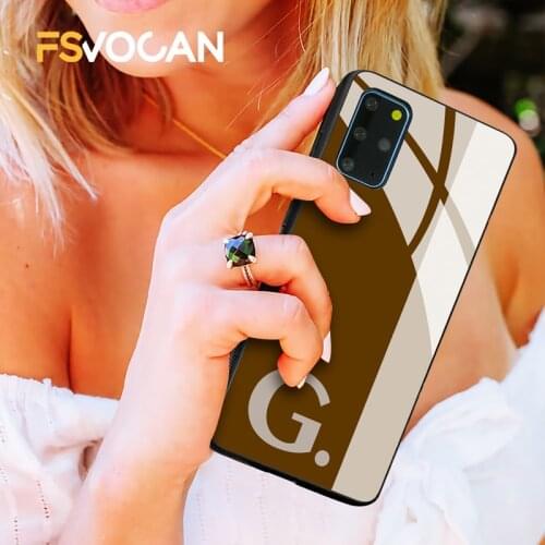 Capital Letter Phone Case For Samsung Galaxy S21 S20 FE Plus A71 A70 A51 A50 S10 Note 20 10 Ultra Customized DIY Initials Cover