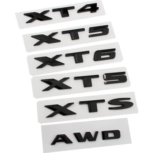 Black Car Label Sticker Trunk Sticker For Cadillac XTS XT6 XT5 CT6 CT5 CT4 ATS 25T 28T 40T AWD Cadillac Sticker Rear Decals