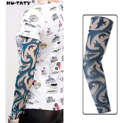 Nu-TATY Black dragon pattern Man&woman style Tattoo Sleeve Stockings Body Art Leggings Cool Boys Girls Party Wearings