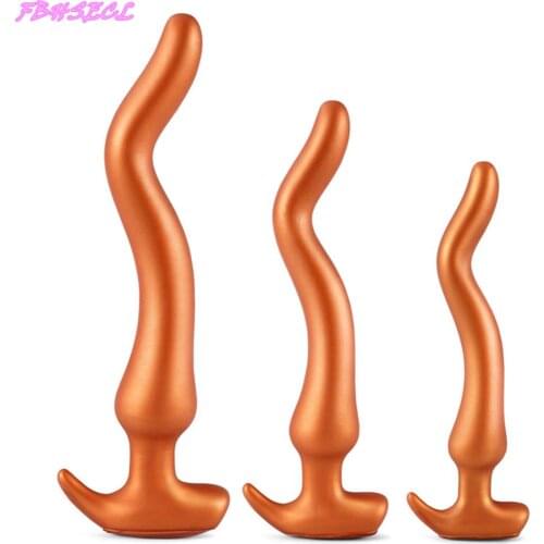 FBHSECL Anus Dilator Adult Products Sex Shop Super Long Anal Plug Sex Toy For Women Men Silicone Dildo Huge Soft Butt Plug