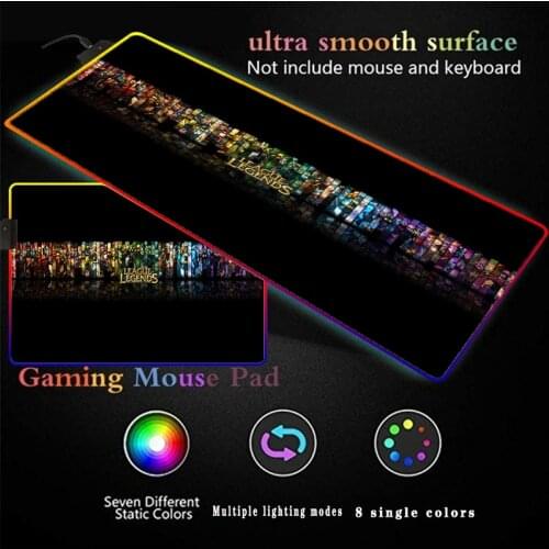 Hero Gaming Mouse Pad RGB Big Mouse Pad LED Glowing Computer Mouse Pad Gamer Table Pad 90X4030X80 Keyboard Notebook Computer Pad