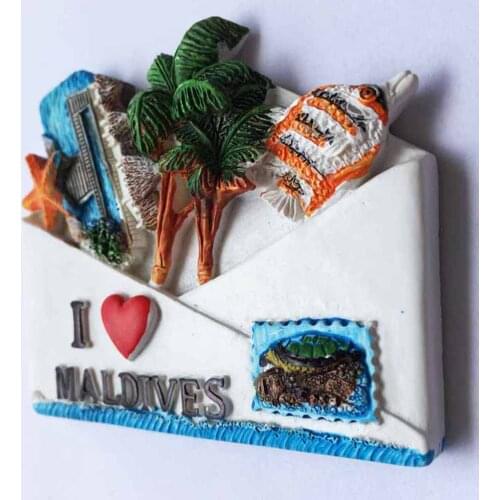 Lychee Maldives Fridge Magnet Creative Gift Bag Refrigerator Magnetic Sticker Home Kitchen Magnets Decoration