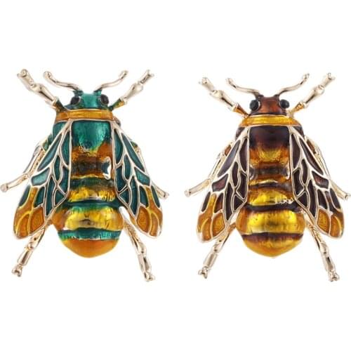 Cute Enamel Bee Brooches For Women Men Fly Insect Brooch Pins Scarf Dress Lapel Pin Suit Decorations Jewelry