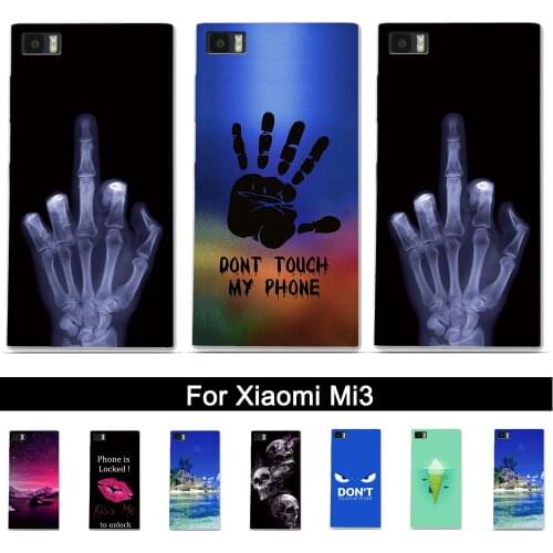 Soft TPU Case For Xiaomi 3 Mi 3 MI3 M3 Silicone Back Phone Cover Case for XIAOMI MI 3 M 3 Printing Painted 3D Relief Shells Bags