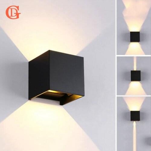 GD 6W 12W Wall Lamp IP65 Adjustable Surface Mounted LED Wall Light Outdoor Wall Sconce COB High brightness Up and down Wall lamp