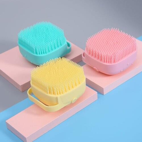 Rubbing Artifact Baby Silicone Bath Brush Bath Massage Shampoo Brush Silicone Round Baby Bath Brush foot scrubber dry brush