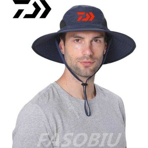 2020 New Spring Summer Outdoor Hiking Fisherman Waterproof Quick-Drying Daiwa Fishing Hat Climbing UV Fishing Cap Men
