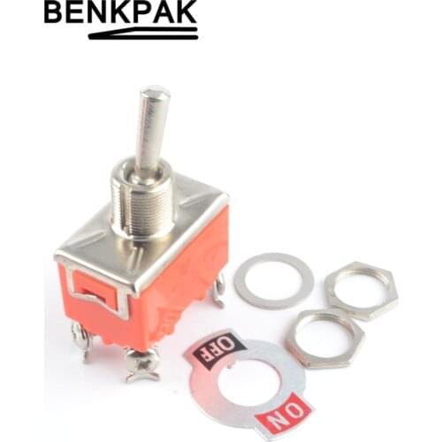 BENKPAK 12mm 4 screw terminal toggle switch,ON OFF