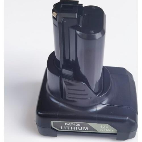 1-2PCS 5000mAh 10.8V Rechargeable Li-ion Battery replace for 12V BOSCH cordless Electric drill screwdriver BAT411