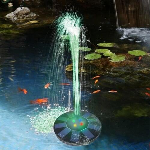 Floating Solar Pump Fountain 5V/1.4W Solar Panel Powered Fountain With 4 Nozzles For Pond Swimming Pool Outdoor Garden Decor