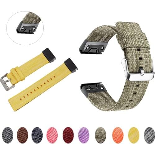 26 22MM Nylon Quick Release Watchband Strap for Garmin Fenix6 6X Pro Watch Easyfit Wrist Band Strap For Fenix5 5Plus 3HR Watch
