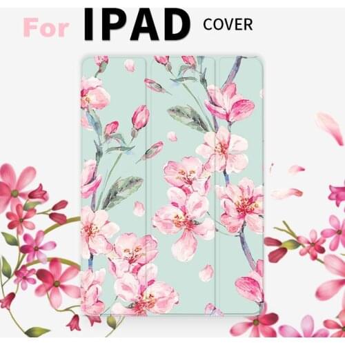 Pink Flower Magnet Flip Cover For iPad Pro 9.7" 10.5 12.9 Air Air2 Mini 1 2 3 4 Tablet Case cover for New iPad 9.7 2017 2018