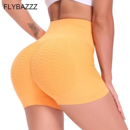 Sexy Womens Sports High Waist Shorts Athletic Gym Workout Fitness Yoga Legging Briefs Stretch Breathable Push Up Cycling Shorts