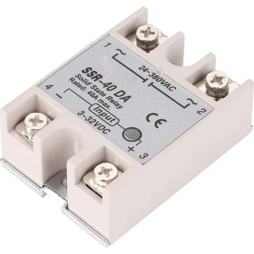 SSR Relay SSR-10DA SSR-25DA SSR-40DA 10A 25A 40A Solid State Relay Module 3-32V Input DC 24-380V AC Output relays
