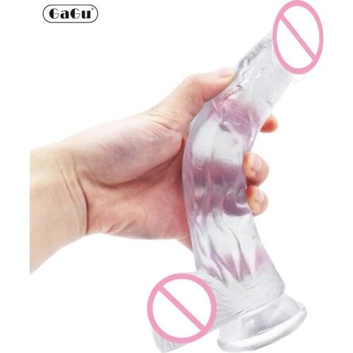 GaGu Super Soft Jelly Dildo Realistic NoBullet Vibrator Female Masturbator Penis Dick Sex Shop Erotic Adult Sex Toys for Women
