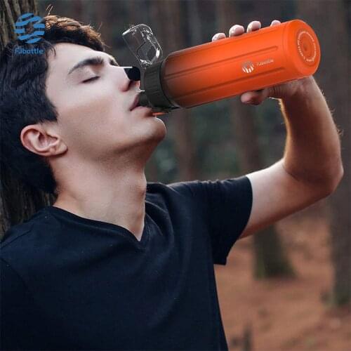 FEIJIAN Fashion Thermos Stainless Steel Bottle Gradient Orange Cup 600ml Travel Portable Vacuum Flask LeakProof Insulated Mug