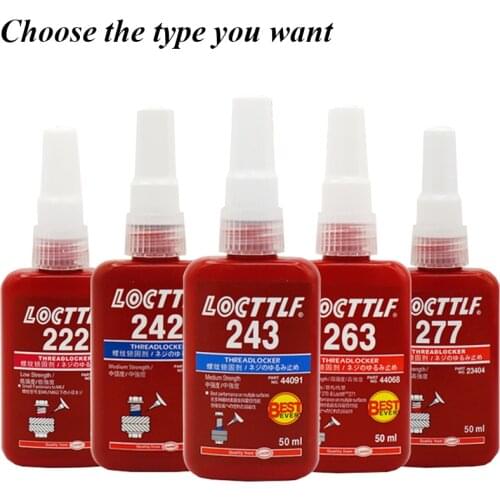 1/3/5 PCS 50ML LOCTTLF 243 screw thread Glue Thread Locking Agent Anaerobic Adhesive Oil Resistance 222 242 262 263 271 272 277