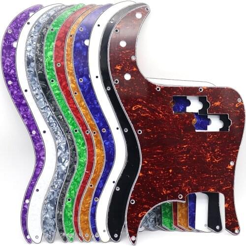 1pcs Guitar 3 Ply Pickguard PVC Electric Guitar Pickguard Scratch Plate For Precision Bass PB Bass Guitar Part 9/11/12/13 Holes
