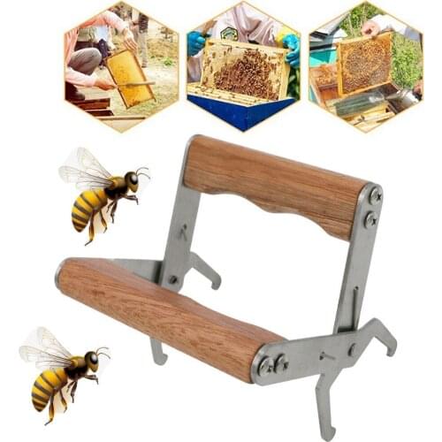 2 Pcs Bee Hive Frame Holder Honeycomb Spleen Lifter Capture Grip Precise Beehive Clip Stainless Steel Tightening Beekeeping Tool