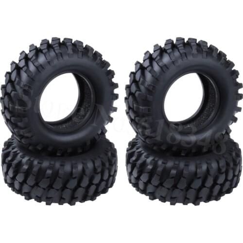 4PCS Rubber 1.9" Tires RC Crawler Tires With Foam Inserts OD 96mm Width:36mm for Remote Control Car Tyres