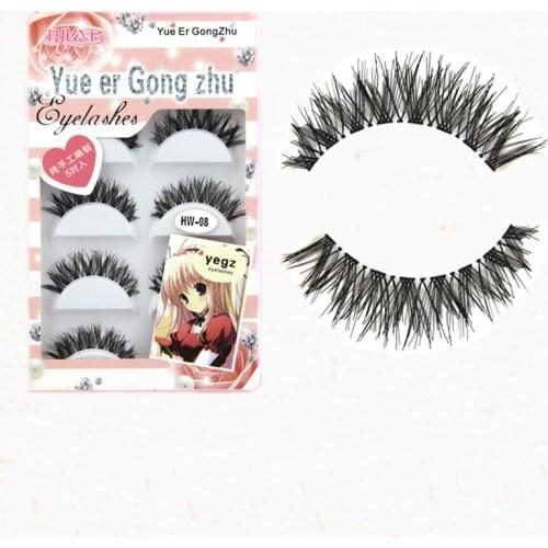 5 Pairs/set Black Long Cross Messy Flase Eyelashes Lovely Natural Style Cosplay Fake Eye Lashes Extension Beauty Makeup Tools