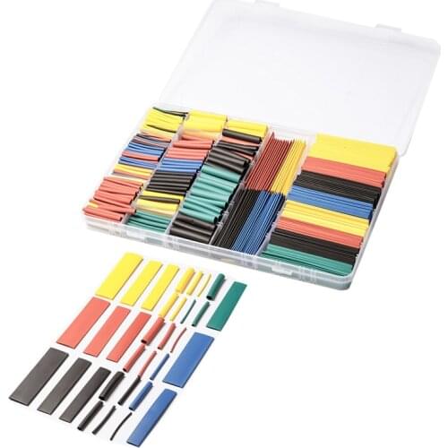 New 700Pcs 8 Size Assortment Heat Shrink Tube Tubing 2:1 Wire Wrap Sleeve Cable Shrink Tube Kit