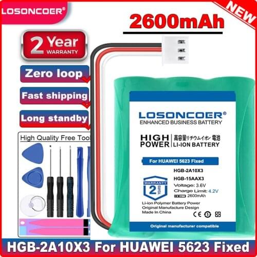 LOSONCOER HGB-2A10x3 Battery for HUAWEI 5623 Fixed Wireless Phone ETS3125i E5172 ETS5623 2222+515H E5172s-515 in stock