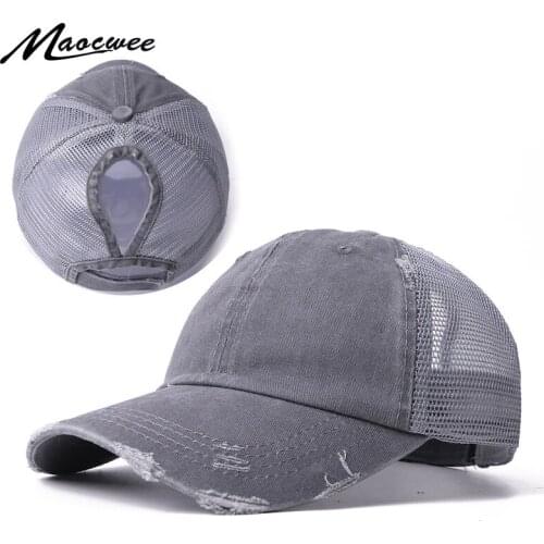2020 Ponytail Baseball Cap Women Vacation Snapback Cotton comfort Summer Hat Casual Sport Caps Dropshipping Adjustable wholesale