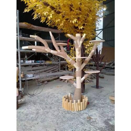 Large solid wood cat tree cat climbing frame cat house