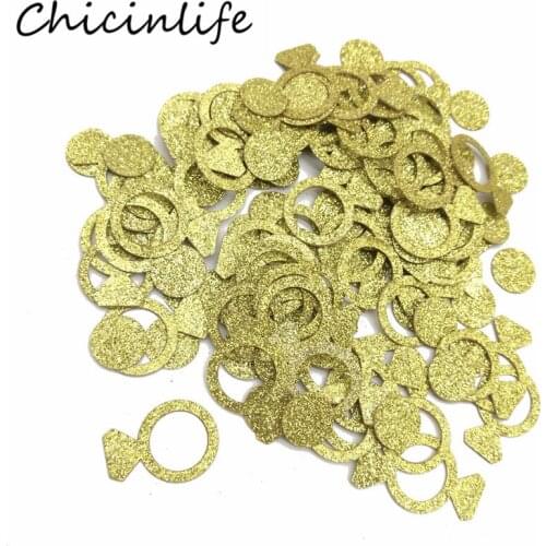 Chicinlife 1Bags Ring Confetti Hen Bachelorette Party Valentines Day Engagement Bridal Shower Wedding Table Scatter Supplies