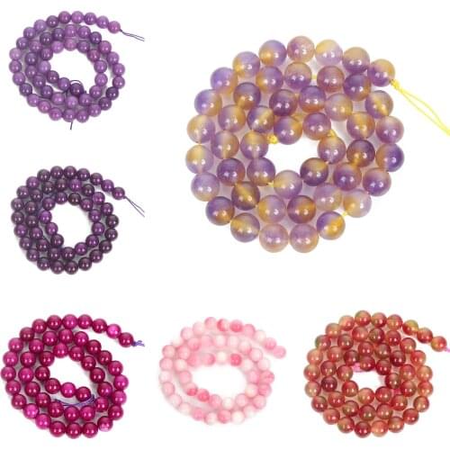 Natural Stone Beads Sugilite Crystal Round Loose Beads For Jewelry Making DIY Bracelets Necklace Accessories Beads 4/6/8/10/12MM